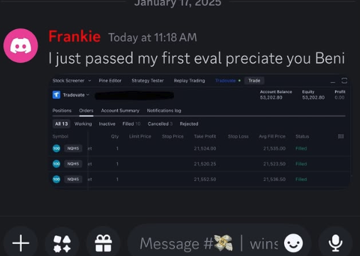 Student testimonial — passed first eval